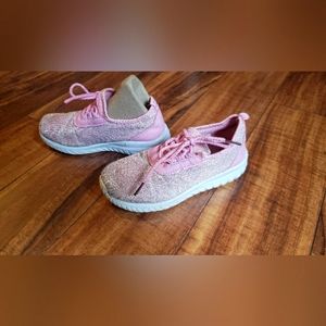 Girls Gimbo kids size 13 pink glitter / glitzy sneakers 13t